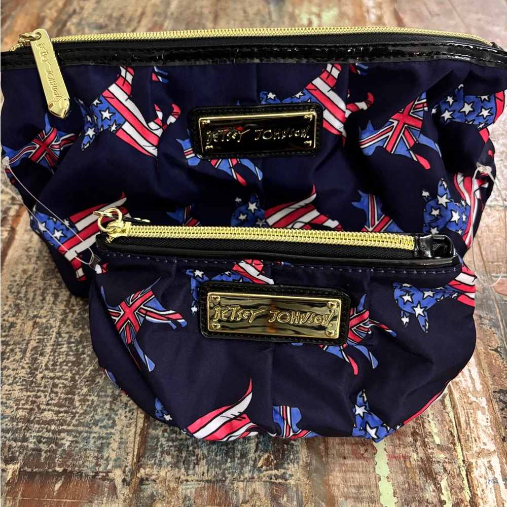 NWOT Betsey Johnson Toiletries/ Cosmetics Bags